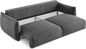 Canapea gri închis extensibilă 230 cm Leila – Makamii