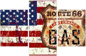 Tablou - Vintage steag (90x60 cm)