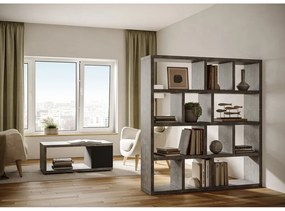 Bibliotecă gri cu aspect de beton 150x159 cm Berlin – TemaHome