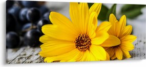 Tablou cu floare galbenă (120x50 cm)