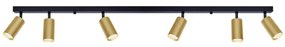 Brilagi - Spot LED dimabil SELE GOLDEN 6xGU10/6,5W/230V negru/auriu