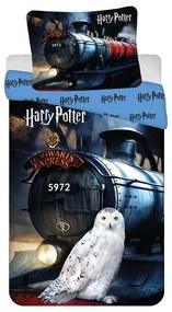 Lenjerie de pat pentru copii din bumbac pentru pat de o persoană 140x200 cm Harry Potter "Hogwarts Express" – Jerry Fabrics