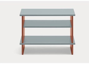 Noptieră cărămizie/gri cu rafturi Inari – Teulat