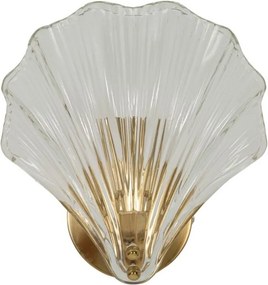 Aplică de perete aurie din sticlă Da Muro Shell – Mauro Ferretti