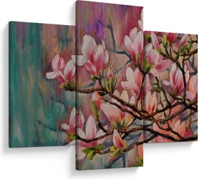 Tablou - Pictură în ulei, Sakura în floare (90x60 cm)