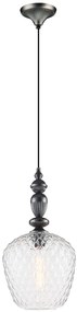 Pendul Salem, E27, Transparent|Black, Max 40W, 4169400, Viokef Grecia