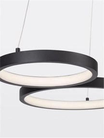 Lustra LED suspendata design modern MAGNUS R3 neagra