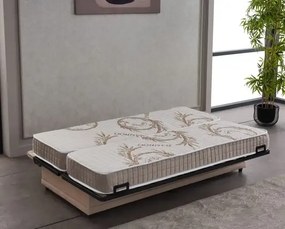 Canapea extensibila cu saltea relaxa si husa detasabila Genova, maro