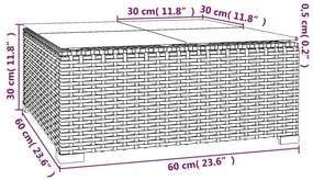 Set mobilier de gradina cu perne, 13 piese, negru, poliratan Negru si albastru, 4x colt + 8x mijloc + masa, 1