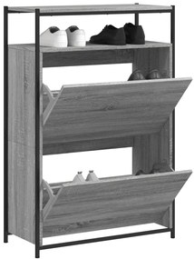 vidaXL Pantofar, gri sonoma, 75x34x112 cm, lemn prelucrat