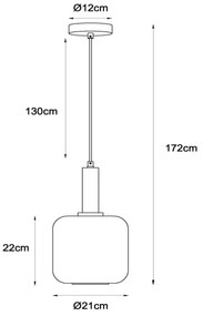 Lustră pe cablu Lucide 45405/01/30 ELOISE 1xE27/40W/230V negru
