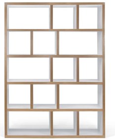 Bibliotecă albă/în culoare naturală 150x198 cm Berlin – TemaHome
