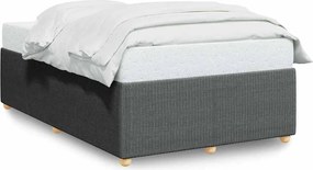 vidaXL Cadru de pat fără saltea gri închis 120x190 cm țesătură