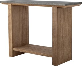 Masă consolă în culoare naturală cu blat metalic 40x110 cm Riva – Bloomingville