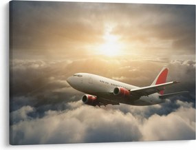 Tablou - Avion în nori (70x50 cm)