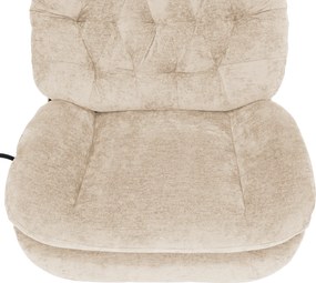 Scaun pivotant de lux, cu balansare, bej, DELMOR