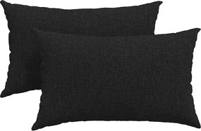 vidaXL Perne pentru canapea 2 pcs Negru 50 x 30 cm țesătură