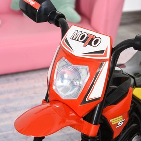 HOMCOM Tricicleta pentru Copii 1-3ani cu Pedale cu Lumini si Sunete, 3 Roti Late, Varsta 18-36 Luni, 71x40x51cm, Rosu | Aosom Romania