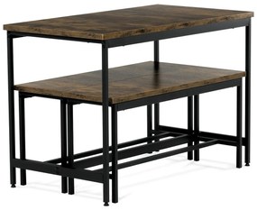 Set de masă cu 2 bănci OLD WOOD , 110 x 60 x 75 cm
