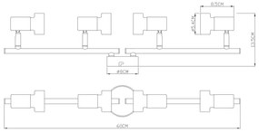 Spot Globo 57917-4G MASON 4xGU10/25W/230V negru/auriu