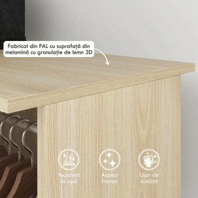 HOMCOM Dulap cu 5 Rafturi și 6 Roți, 120x40x128 cm, Negru | Aosom Romania