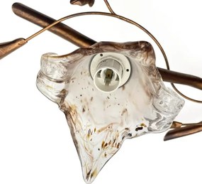 Lustră aplicată ROZETA 4xE14/40W/230V bronz