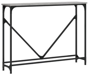 vidaXL Măsuță consolă, gri sonoma, 102x22,5x75 cm, lemn prelucrat