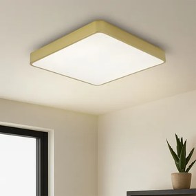 Brilagi-LED Plafonieră reglabilă POOL LED 36W, 230V, 3000-6000K, 40x40 cm, auriu + telecomandă