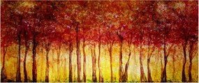 Tablou - Pictura pădurii cu frunziș (120x50 cm)
