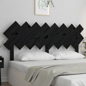 819234 vidaXL Tăblie de pat, negru, 159,5x3x80,5 cm, lemn masiv de pin