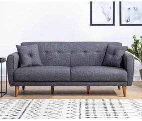 Canapea extensibilă cu 3 locuri Aria-Dark Grey Gri inchis