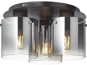 Brilliant - Plafonieră BETH 3xE27/60W/230V Ø 37 cm negru/fumuriu