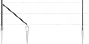 vidaXL Stâlp de gard. 26 pcs Gri 3,2 x 3,2 x 105 cm