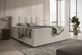 Pat continental cu spațiu de depozitare Tenor 160x200 - bouclé bej Quelle 03
