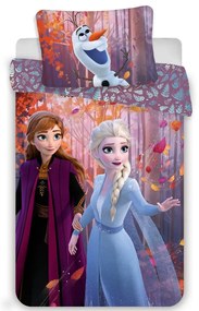 Lenjerie de pat pentru copii din bumbac pentru pat de o persoană 140x200 cm Frozen "Sister Purple" – Jerry Fabrics