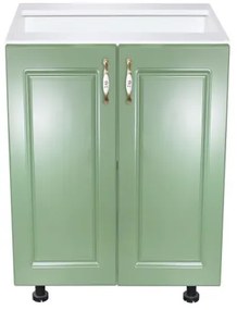 Corp inferior 60 cu 2 usi Zebra MDF Verde drept