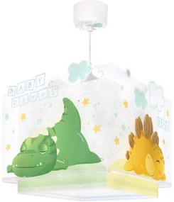Dalber 63452 - Lustră pentru copii BABY DINOS 1xE27/15W/230V multicoloră