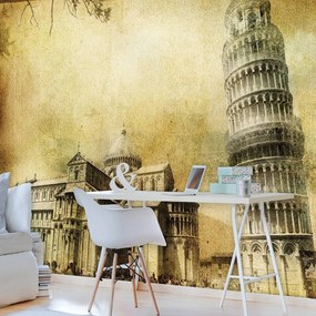 Fototapet - Vintage Art Pisa (254x184 cm)