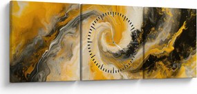 Tablou - Abstractizare în spirală (cu ceas) (90x30 cm)