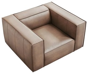 Fotoliu maro deschis cu tapițerie din piele Madame – Windsor &amp; Co Sofas