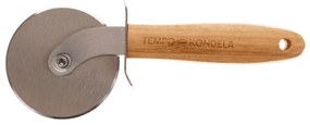 TEMPO-KONDELA SALKY, feliator pizza, natural, inox/bambus
