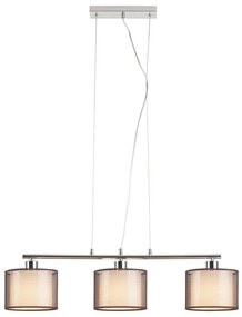 Lustra cu 3 pendule design modern, finisaj crom/ maro, Anastasia 2630 RX
