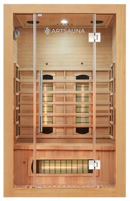 Infračervená sauna Kiruna130 s duálnou technológiou a drevom Hemlock