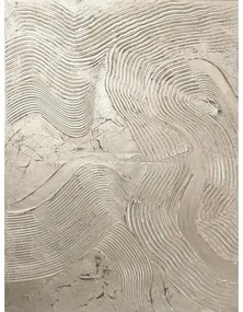 Tablou pictat manual 88x118 cm Metallic Silver – Malerifabrikken