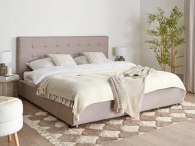 Pat matrimonial 180 cm ROLLA (cu spațiu de depozitare) (cu somieră) (gri deschis). 1007489