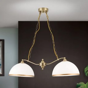 Lustră pe lanț Orion HL 6-1810/2 OLD LAMP 2xE27/40W/230V alb/bronz