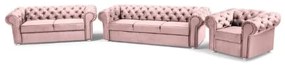 Set de canapele 3-2-1 roz Valentino