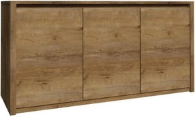 Comoda MONTANA K3D, PAL, stejar lefkas închis, 130x43x80 cm