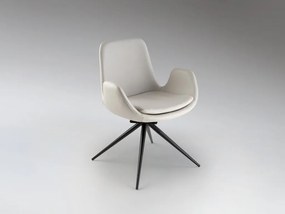 Scaun pivotant dining design elegant Zuna alb