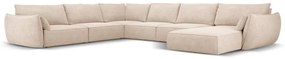 Coltar panoramic stanga 8 locuri, Kaelle, Micadoni Home, BL, 384x284x85 cm, poliester chenille, bej